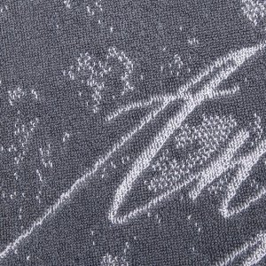 Полотенце именное махровое Этель "Андрей" серый, 50х90см, 100% хлопок, 420гр/м2