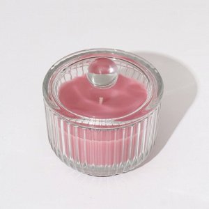 Ароматическая свеча в стакане БЛОМДОРФ, пион, 9 см, 20 ч, розовый