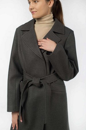 01-11105 Пальто женское демисезонное (пояс)