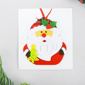 Набор для творчества - создай ёлочное украшение из фетра «Дед мороз с ёлочкой»
