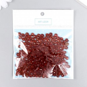 Бусины для творчества пластик "Кристалл с гранями винный" набор 20 гр 0,4х0,6х0,6 см