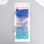 Бусины для творчества дерево &quot;Небесная гамма&quot; d-0,8 см, 4 цвета х 10 гр
