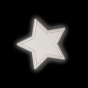 Светоотражающая термонаклейка «Звезда», 6,5 x 6,5 см, цвет серый