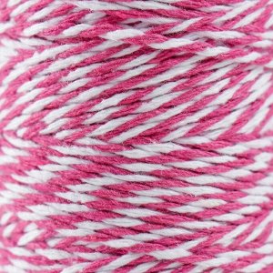 Пряжа 100% целлюлоза "Softino Raffia Color Melange" кручёная, ярко-розовая 100м ±2м 87 гр