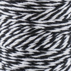 Пряжа для вязания спицами, крючком 100% целлюлоза Softino Raffia Color Melange, кручёная, чёрная, 100 м ±2 м, 87 г