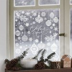 Наклейки на окна виниловые «С Новым годом», многоразовые, 70 × 25 см