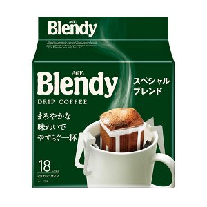 AGF Blendy Кофе в дрип пакетах, зеленый, средней обжарки, 18х7 гр