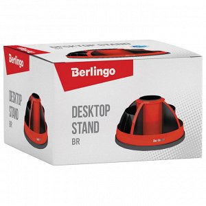 Настольная подставка Berlingo ""BR"", вращающаяся, черный/красный