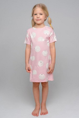 Сорочка для девочки Crockid К 1148 розовый зефир, ежики