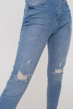 Джинсовые рваные джинсы скинни с деталями