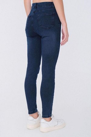 Addax Темные джинсы скинни из денима со стандартной талией