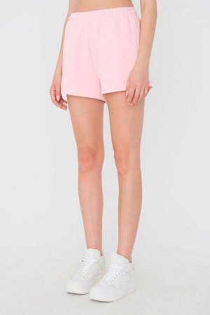 Addax Розовые шорты с эластичной талией и карманами