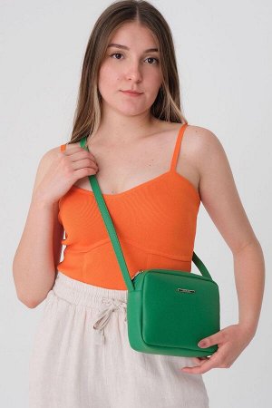 Зеленая сумка через плечо