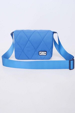 Синяя стеганая сумка через плечо