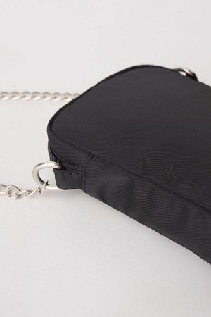 Черная стеганая сумка для телефона