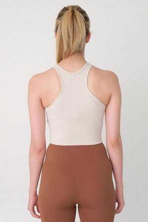 Бесшовная укороченная майка Stone Halter Neck