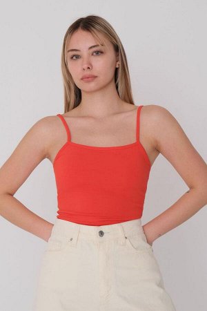 Гранатовый тонкий ремешок Crop Singlet