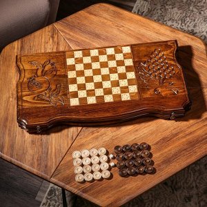 Нарды ручной работы "Армения", 60х30 см, с шахматным полем
