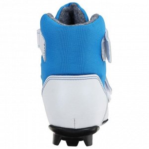 Ботинки лыжные детские Winter Star comfort kids, NNN, искусственная кожа, цвет белый/синий, лого синий, размер 28