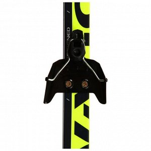 Комплект лыжный: пластиковые лыжи 205 см с насечкой, стеклопластиковые палки 165 см, крепления NN75 мм, цвета МИКС