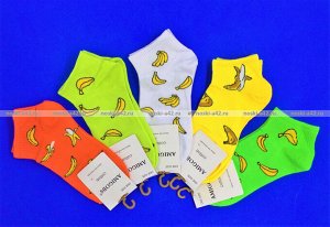 AMIGOBS ЦВЕТНЫЕ носки укороченные женские Бананы арт. 1034