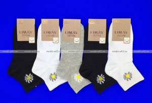 LIMAX носки женские хлопок ассорти укороченные арт. 71212 В