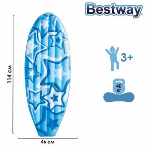 Плот надувной для плавания Surfer, 114 х 46 см, цвета микс, 42046 Bestway