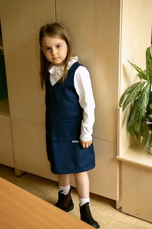 Сарафан Школа синий