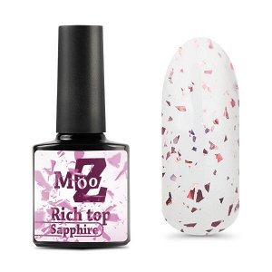 Rich top MOOZ Sapphire глянцевый топ с розовой поталью без липкого слоя