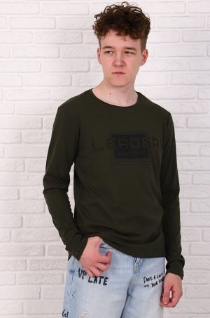 Футболка мужская Лидер, длин. рукав распродажа (Хаки)