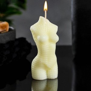 Фигурная свеча "Торс женский сетка" молочный, 55гр