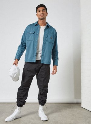 Рубашка мужская BOX POCKET OVERSHIRT TEAL