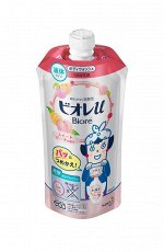KAO &quot;Biore U&quot; Нежное жидкое мыло для тела, сладкий персиковый аромат, сменная упаковка с крышкой, 340мл