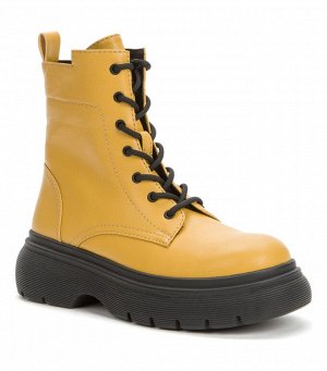 928334/01-04 желтый иск.кожа детские (для девочек) ботинки (О-З 2022)