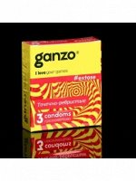 Презервативы GanzoExtase ребристые с точечками 3 шт