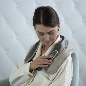 Массажёр для спины и шеи Luazon, электрический, наплечный, с пультом, 99 режимов, 220 В