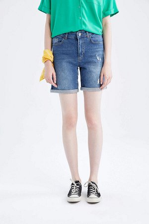 Экологичные мини-джинсовые шорты
