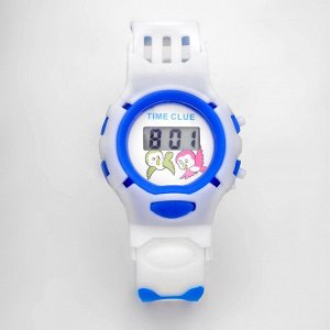 Часы наручные электронные детские "Джуниор", ремешок силикон, l-22 см, микс