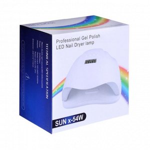 Лампа для гель-лака JessNail SUN X BL, UV/LED, 54 Вт, 36 диодов, таймер 10/30/60 сек, белая