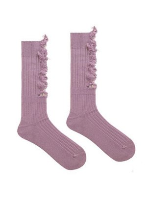Носки р.35-40 "Torn socks" Сиреневые