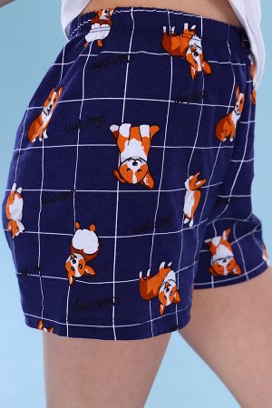 Пижама с шортами для девочки Корги арт. ПД-009-041