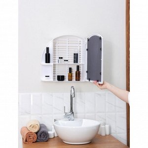 Шкафчик для ванной комнаты с зеркалом «Орион», цвет снежно-белый