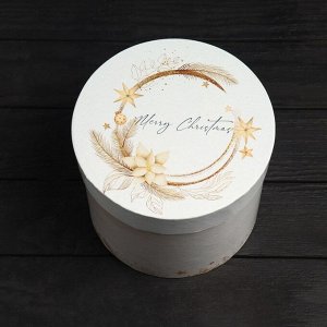 Подарочная коробка круглая "Merry Christmas", 16 х 14 см