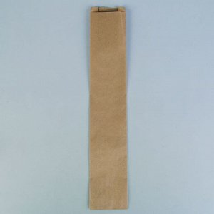 Пакет крафт бумажный фасовочный, V-образное дно 11 х 5 х 61 см