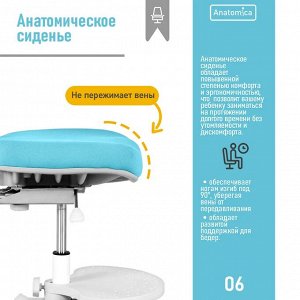 Детское ортопедическое кресло Anatomica Ragenta  голубое