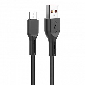 Кабель USB - micro USB SKYDOLPHIN S58V  100см 2,4A (black)