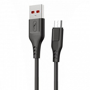 Кабель USB - micro USB SKYDOLPHIN S61V  100см 2,4A (black)