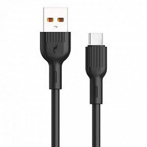 Кабель USB - Type-C SKYDOLPHIN S03T  100см 3A (black)