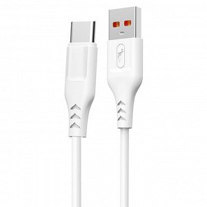 Кабель USB - Type-C SKYDOLPHIN S61T  100см 2,4A (white)