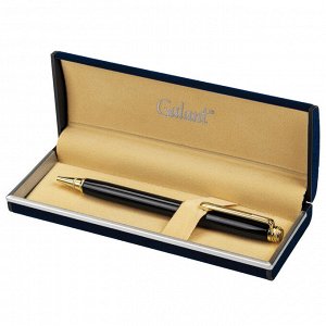 Ручка подарочная шариковая GALANT Black, корпус черный, золотистые детали, 0,7мм, синяя, 140405